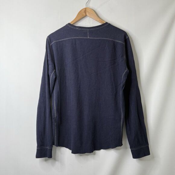 Vince Mens Pullover Size M Navy Long Sleeve Sweater Cotton Preppy Minimalist - Picture 5 of 12